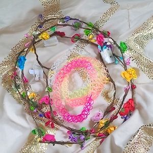 Glow in the dark chokers and light up head bands